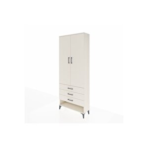 Arges Dolap 2 Raflı 3 Çekmeceli Tek Askılı 88x30x221 Aytaşı-aytaşı