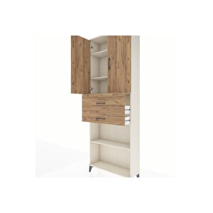 Arges Dolap 4 Raflı 2 Çekmeceli 2 Kapaklı 88x30x243 Aytaşı-çam