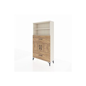 Arges Dolap 3 Raflı 2 Çekmeceli 2 Kapaklı 88x30x163 Aytaşı-çam