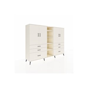 Hyperion Dolap 10 Raflı 6 Çekmeceli 4 Kapaklı 220x44x163 Aytaşı-aytaşı