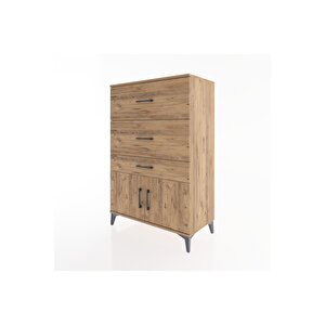 Hyperion Dolap 3 Çekmeceli 2 Kapaklı 88x44x134 Çam-çam
