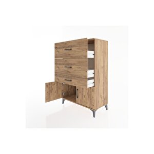Hyperion Dolap 3 Çekmeceli 2 Kapaklı 88x44x134 Çam-çam