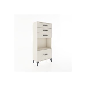 Hyperion Dolap Tek Raflı 4 Çekmeceli 60x44x134 Aytaşı-aytaşı