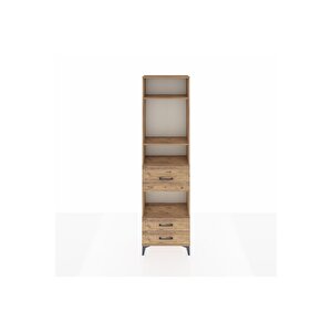 Arges Dolap 4 Raflı 3 Çekmeceli 60x30x221 Çam-çam