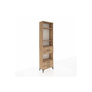 Arges Dolap 4 Raflı 3 Çekmeceli 60x30x221 Çam-çam