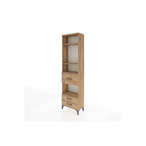 Arges Dolap 4 Raflı 3 Çekmeceli 60x30x221 Çam-çam