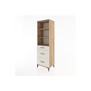 Hyperion Dolap 3 Raflı 3 Çekmeceli 60x44x195 Çam-aytaşı