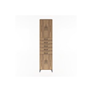 Hyperion Dolap 3 Raflı 5 Çekmeceli 4 Kapaklı 60x44x243 Çam-çam