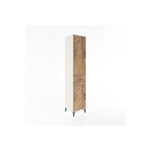 Hyperion Dolap 3 Raflı Tek Çekmeceli Tek Askılı 44x44x221 Aytaşı-çam