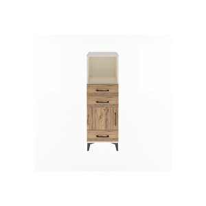 Arges Dolap 2 Raflı 3 Çekmeceli Tek Kapaklı 44x30x134 Aytaşı-çam