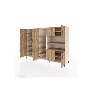 Kronos Dolap 14 Raflı 9 Kapaklı 220x59x163 Aytaşı-çam