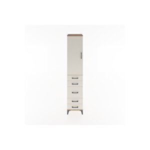 Hyperion Dolap 2 Raflı 5 Çekmeceli Tek Askılı 44x44x221 Çam-aytaşı