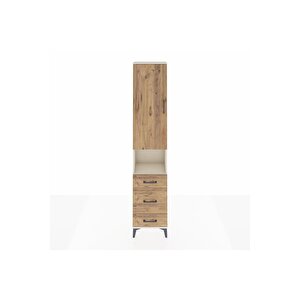 Arges Dolap 4 Raflı 3 Çekmeceli Tek Kapaklı 44x30x221 Aytaşı-çam