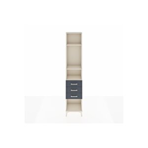 Arges Dolap 3 Raflı 3 Çekmeceli 44x30x221 Aytaşı-antrasit