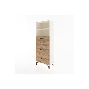 Arges Dolap 2 Raflı 4 Çekmeceli 60x30x163 Aytaşı-çam