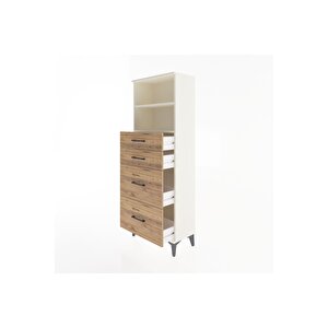 Arges Dolap 2 Raflı 4 Çekmeceli 60x30x163 Aytaşı-çam