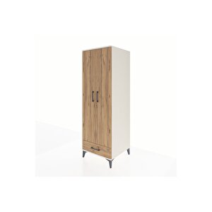 Kronos Dolap 2 Raflı Tek Çekmeceli Tek Askılı 60x59x182 Aytaşı-çam