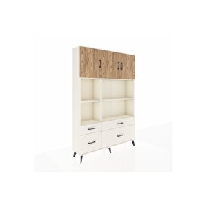 Arges Dolap 8 Raflı 4 Çekmeceli 3 Kapaklı 132x30x195 Aytaşı-çam/aytaşı
