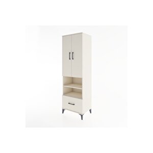 Hyperion Dolap 3 Raflı Tek Çekmeceli Tek Askılı 60x44x195 Aytaşı-aytaşı