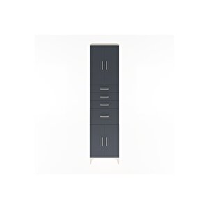 Hyperion Dolap 2 Raflı 4 Çekmeceli 4 Kapaklı 60x44x243 Aytaşı-antrasit