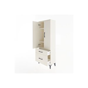 Arges Dolap 3 Raflı 2 Çekmeceli 2 Kapaklı 60x30x163 Aytaşı-aytaşı