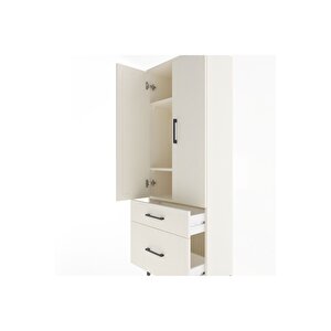 Arges Dolap 3 Raflı 2 Çekmeceli 2 Kapaklı 60x30x163 Aytaşı-aytaşı