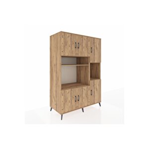 Kronos Dolap 9 Raflı 6 Kapaklı 132x59x195 Çam-çam/çam