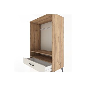 Hyperion Dolap 2 Raflı Tek Çekmeceli Tek Askılı 88x44x134 Çam-aytaşı