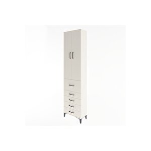 Arges Dolap 4 Raflı 5 Çekmeceli 2 Kapaklı 60x30x243 Aytaşı-aytaşı