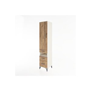 Hyperion Dolap 4 Raflı 3 Çekmeceli Tek Kapaklı 44x44x221 Aytaşı-çam