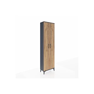 Arges Dolap 5 Raflı 2 Kapaklı 60x30x221 Antrasit-çam