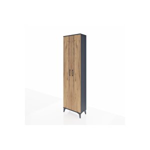 Arges Dolap 5 Raflı 2 Kapaklı 60x30x221 Antrasit-çam