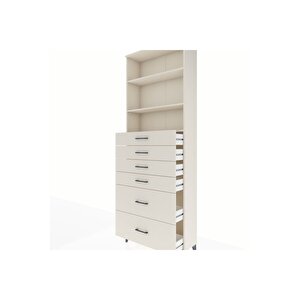 Arges Dolap 3 Raflı 6 Çekmeceli 88x30x243 Aytaşı-aytaşı