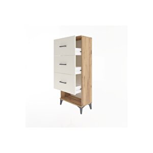Arges Dolap 3 Çekmeceli 60x30x134 Çam-aytaşı