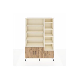 Hyperion Dolap 10 Raflı 3 Kapaklı 132x44x195 Aytaşı-çam/aytaşı