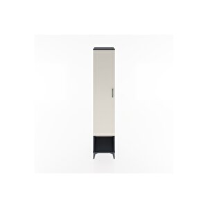 Hyperion Dolap 5 Raflı Tek Kapaklı 44x44x221 Antrasit-aytaşı