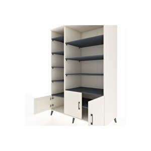 Kronos Dolap 10 Raflı 3 Kapaklı 132x59x195 Aytaşı-aytaşı/antrasit