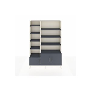 Arges Gardrop 10 Raflı 3 Kapaklı 132x30x195 Aytaşı-antrasit