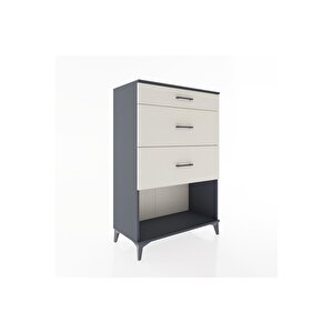 Hyperion Dolap 3 Çekmeceli 88x44x134 Antrasit-aytaşı