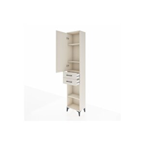 Arges Dolap 4 Raflı 2 Çekmeceli Tek Kapaklı 44x30x221 Aytaşı-aytaşı