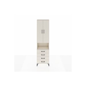 Arges Dolap 3 Raflı 4 Çekmeceli Tek Askılı 60x30x221 Aytaşı-aytaşı