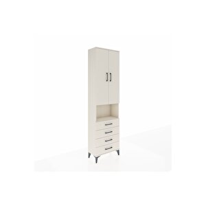 Arges Dolap 3 Raflı 4 Çekmeceli Tek Askılı 60x30x221 Aytaşı-aytaşı