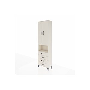 Arges Dolap 3 Raflı 4 Çekmeceli Tek Askılı 60x30x221 Aytaşı-aytaşı