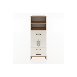 Hyperion Dolap 3 Raflı 3 Çekmeceli 2 Kapaklı 60x44x163 Çam-aytaşı
