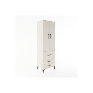 Hyperion Dolap 2 Raflı 3 Çekmeceli Tek Askılı 60x44x195 Aytaşı-aytaşı