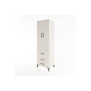 Hyperion Dolap 2 Raflı 3 Çekmeceli Tek Askılı 60x44x195 Aytaşı-aytaşı