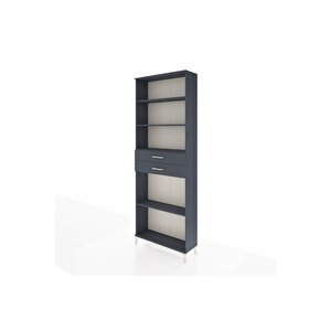 Arges Dolap 4 Raflı 2 Çekmeceli 88x30x243 Antrasit-antrasit