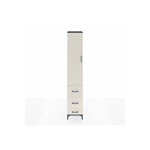 Hyperion Dolap 2 Raflı 3 Çekmeceli Tek Askılı 44x44x243 Antrasit-aytaşı