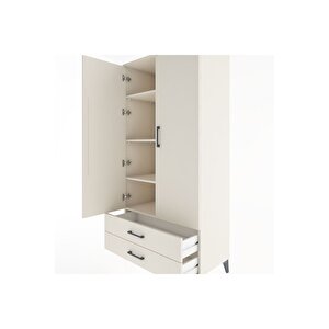Hyperion Dolap 4 Raflı 2 Çekmeceli 2 Kapaklı 88x44x182 Aytaşı-aytaşı