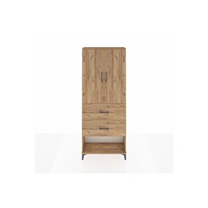 Arges Dolap 2 Raflı 2 Çekmeceli 2 Kapaklı 88x30x221 Çam-çam